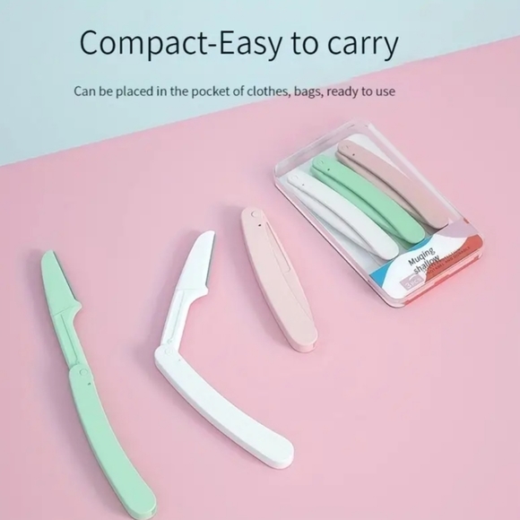 3pc 🩷 Anti-Scratch, Folable, Portable Eye Brow Trimming Kit (pink) ☆》NWT《☆ - Picture 4 of 6